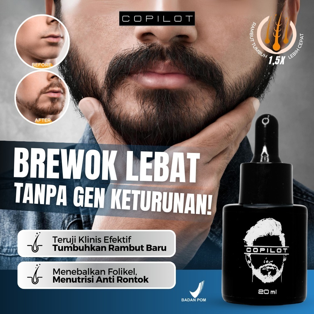 COPILOT SERUM Brewok Jadi Lebih Lebat Tanpa Gen Keturunan Ukuran 20 ml
