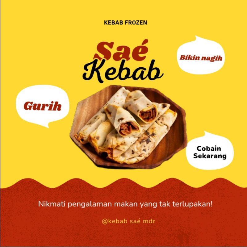 

kebab kebab saé varian coklat marshmellow 1box isi 4