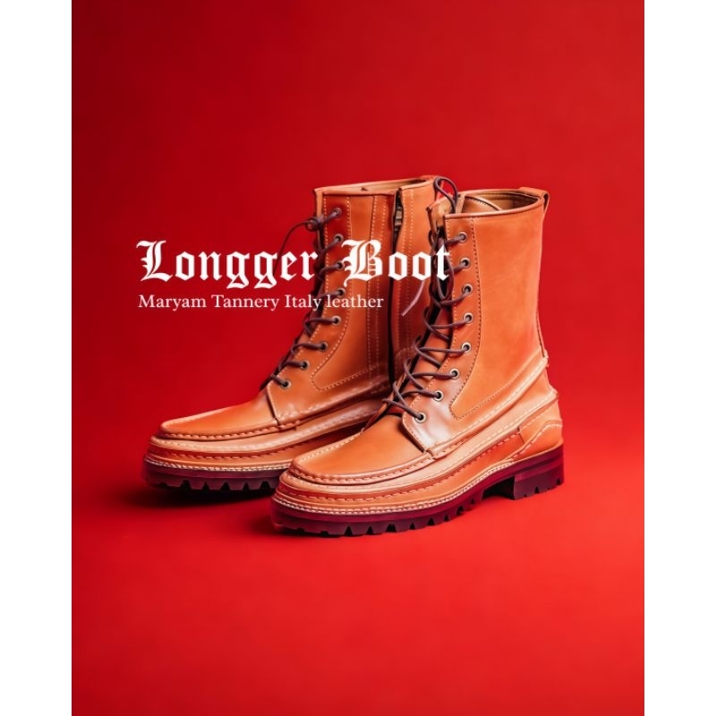 Cagge boots crafted from natural Maryam Tennery horsehide