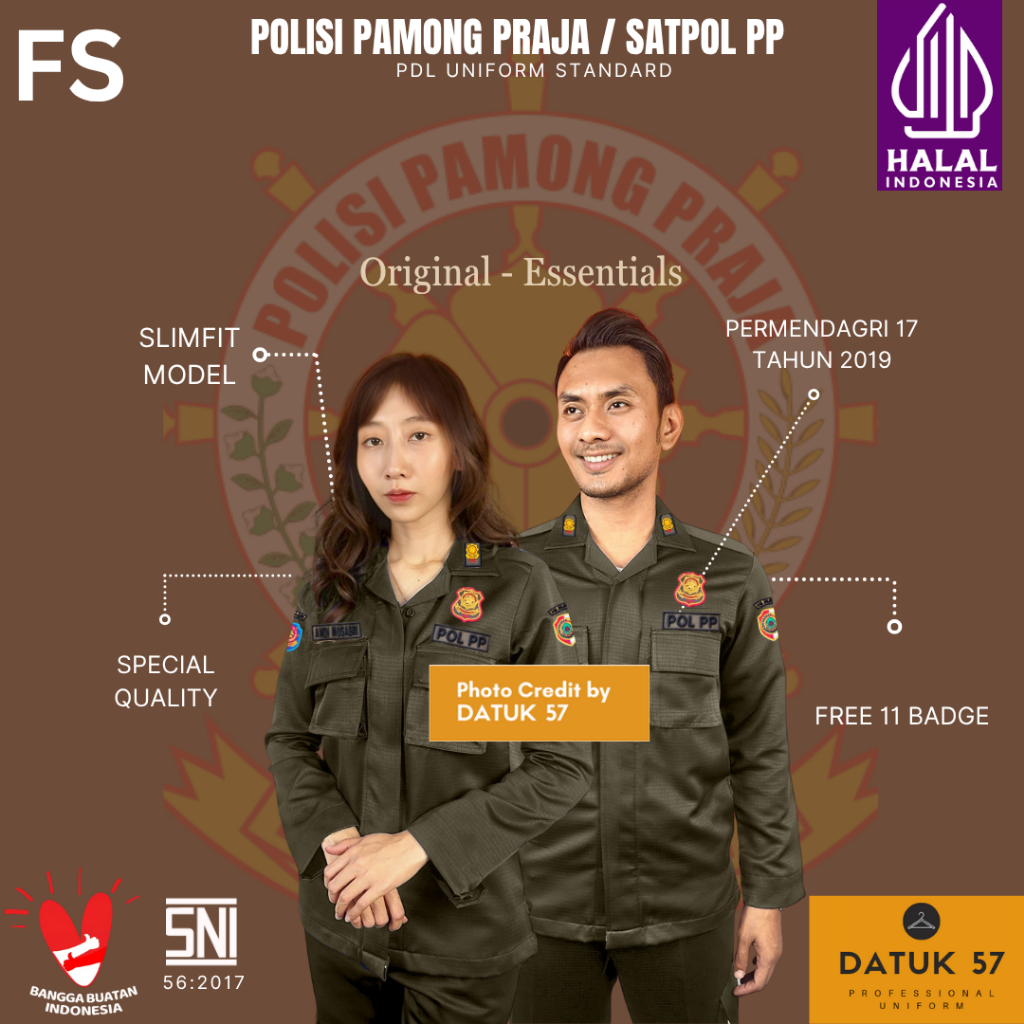 [FULL SET] Original Essentials by Datuk 57 : Seragam Kemeja Atasan Bawahan Celana Rok PDL 1 PDL 2 Pa