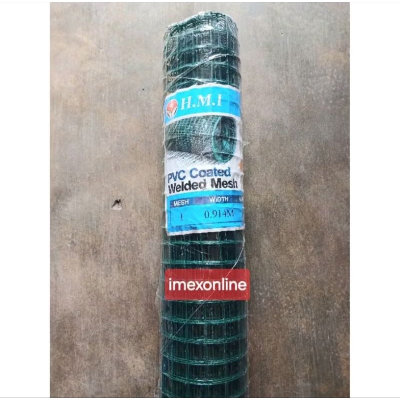 Kawat Loket PVC hijau 1/2 inch 1roll /10 meter