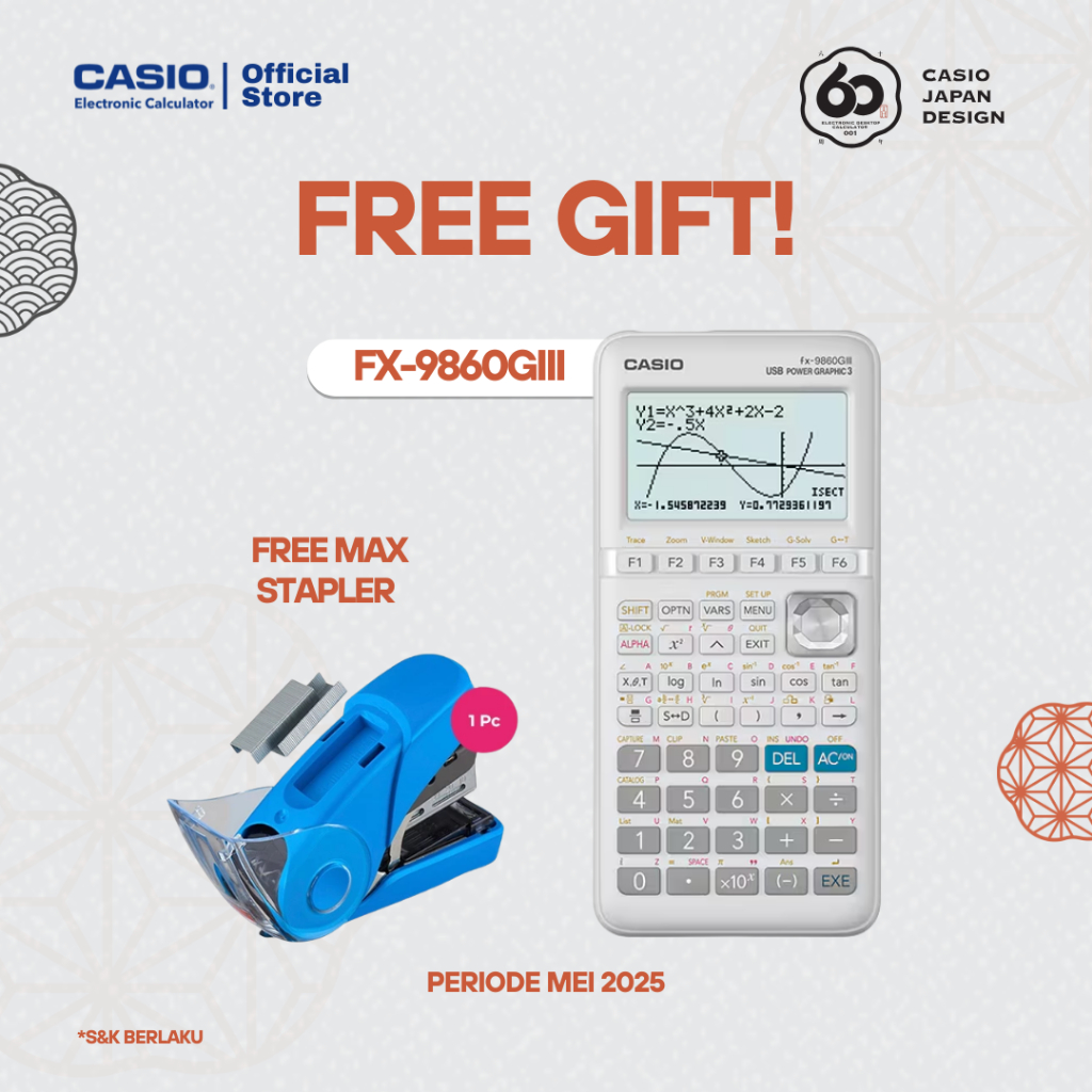 

CASIO CALCULATOR FX-9860GIII - KALKULATOR GRAPHICAL FRESS STAPLERS