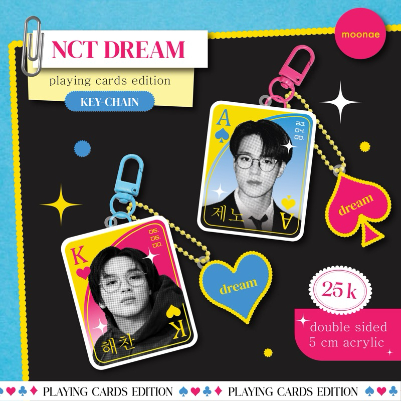NCT DREAM KEYCHAIN - PLAYING CARD EDITION | Gantungan Kunci NCT Dream Kpop | Gantungan kunci Kpop| K