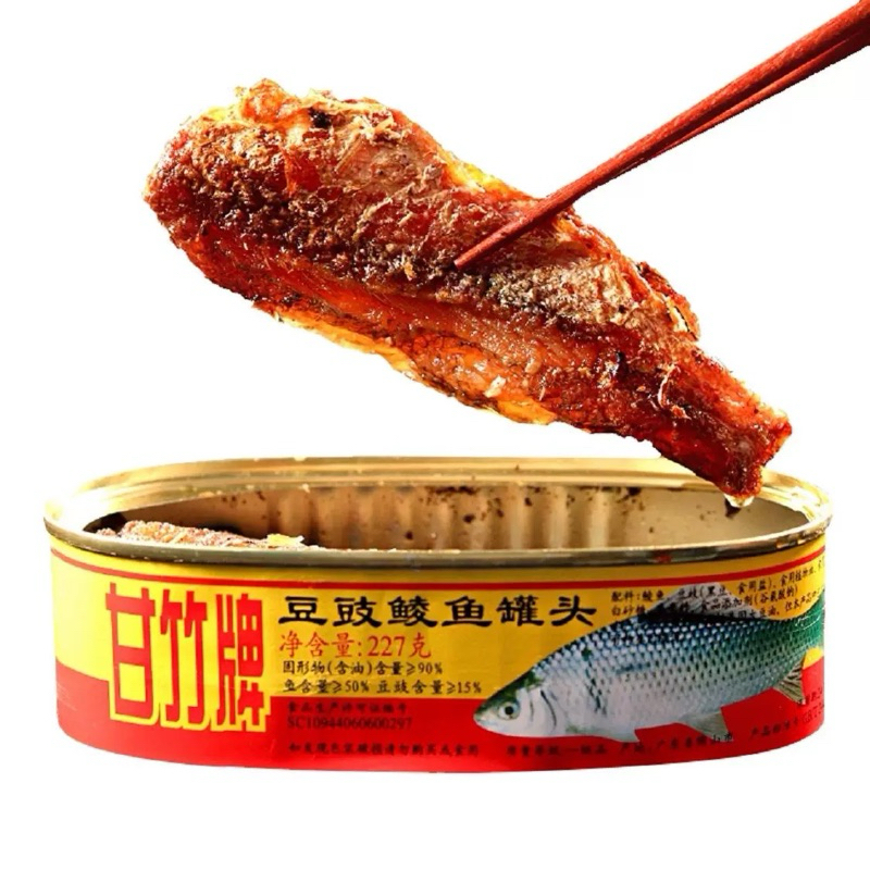 

GAN ZHU PAI ikan tausi kaleng 豆豉鲮鱼罐头227 yu dou zhi