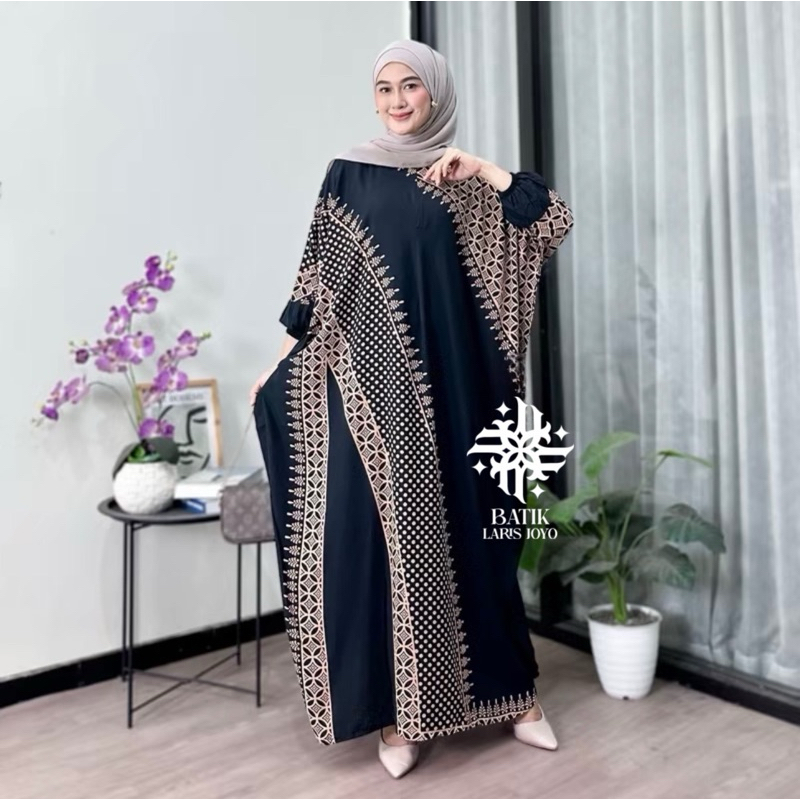 Kaftan Motif Madinah Rayon Premium Dress Wanita Adem Nyaman
