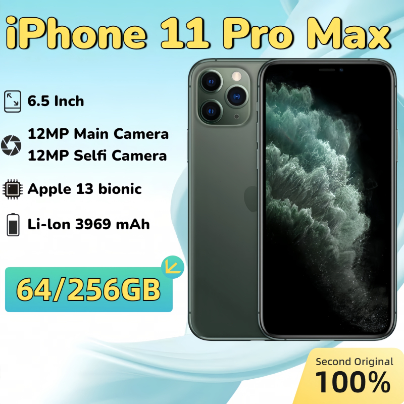 IPHONE 11 Pro Max SECOND 64GB 256GB FULLSET UNLOCKED ORI100% A13 Bion ALL SIM LIKE NEW ASLI PHONE11