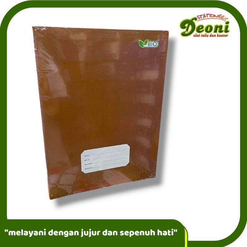 

BIO Buku Tulis Kraft Cover Coklat 38 58 Lembar ( 1pak / 10buku )