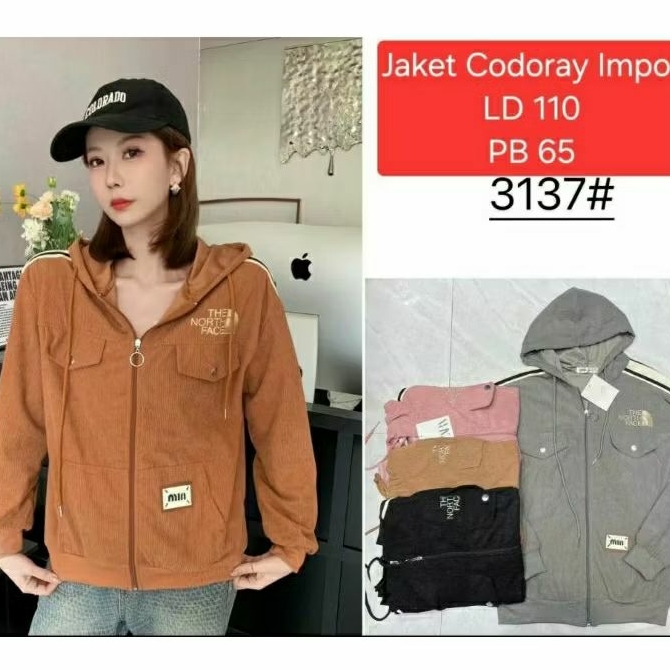 jacket cordoroy import / jacket hoodie wanita best quality import