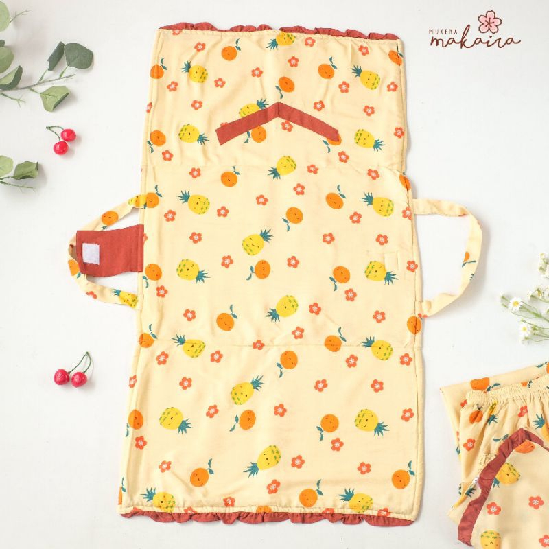 [MAKAIRA] - Yuna Series - Pineapple - Mukena Anak bayi tk sd smp remaja lucu adem premium motif bung