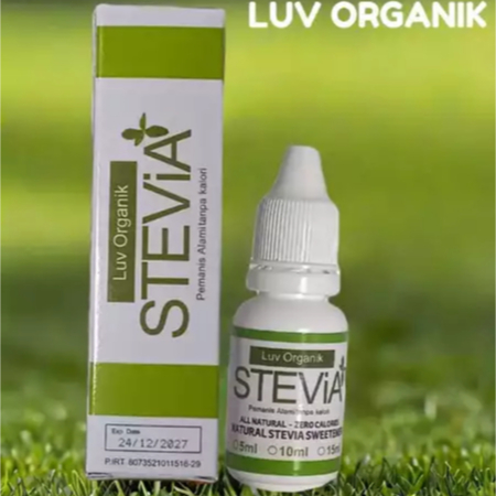 Stevia Luv Organik Pemanis Alami Stevia Gula Cair Bebas Gula Nol Kalori 15 ml