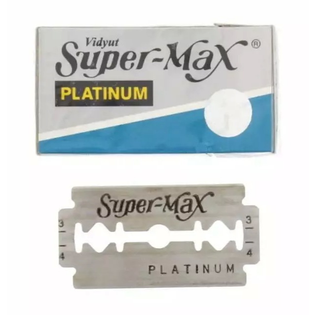 (ECERAN) Silet SuperMax Platinum Original Silet Cukur Pangkas Rambut Barbershop