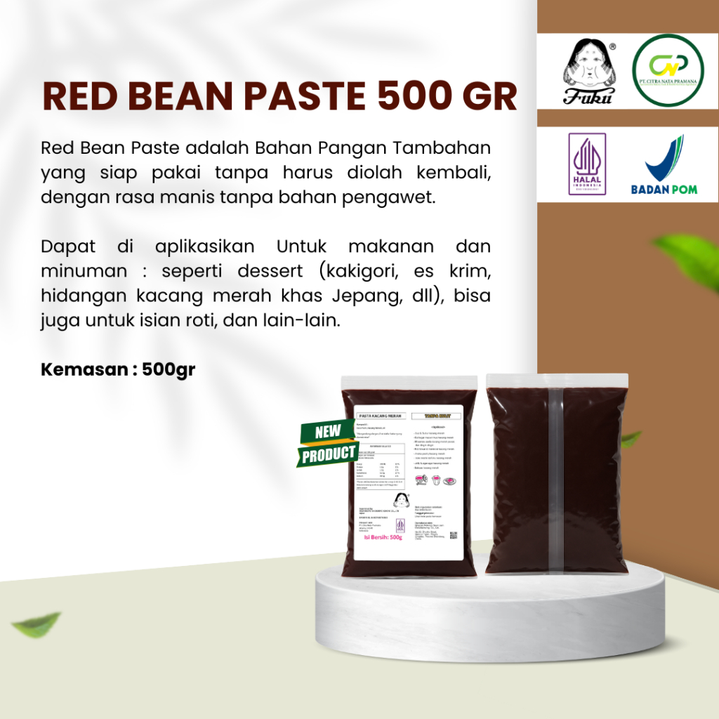 

Red Bean Kemasan 500 gram / Pasta Kacang Merah / Pasta Kacang Merah