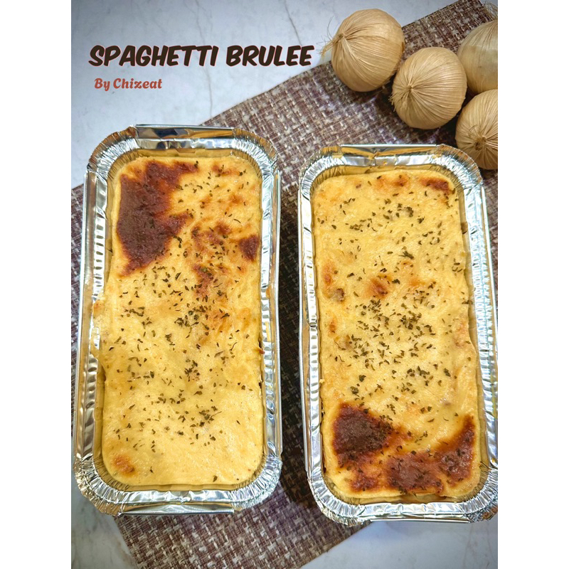 

spaghetti bolognese brulee by Chizeat