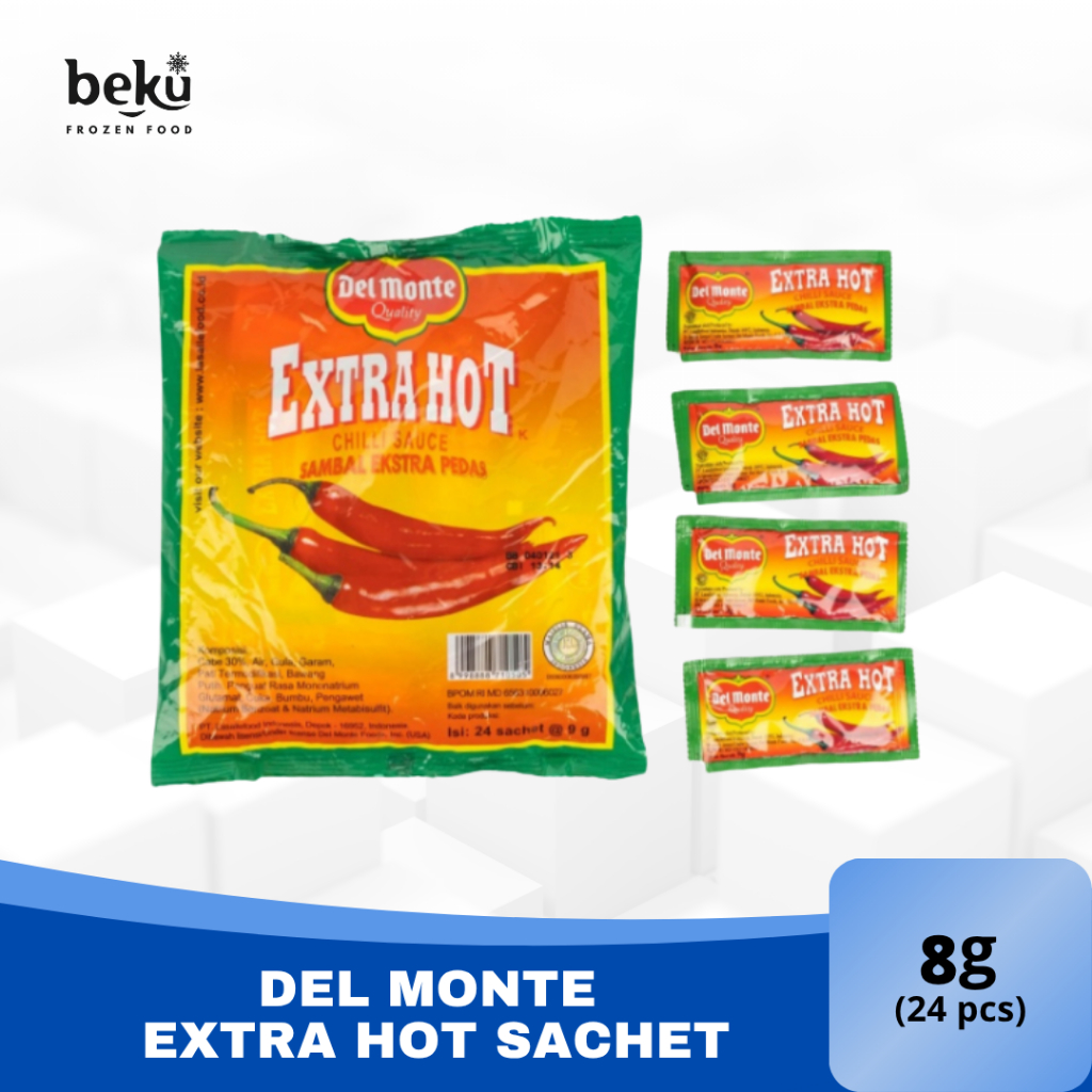 

[SOLO, JATENG] DEL MONTE EXTRA HOT/ TOMAT SASCHEET - DELMONE PEDAS /TOMAT SASET(8g 24 pcs)