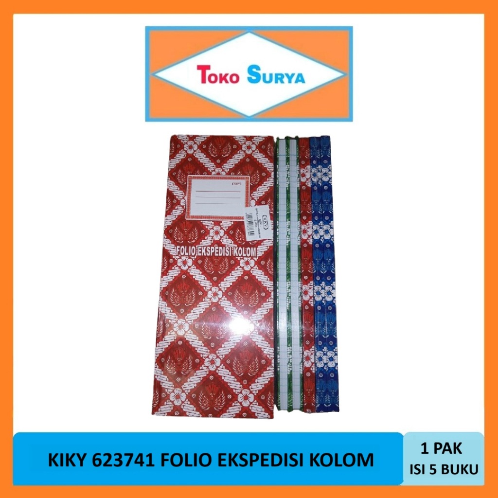 

KIKY Buku Folio Ekspedisi Kolom 623741 1 Pak x 5 Buku
