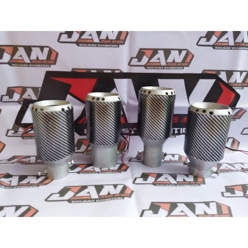 Knalpot Mobil Srigala Variasi Carbon Sistem Baut Granmax New Carry Tayo L300 Traga Hilux Pajero Fort