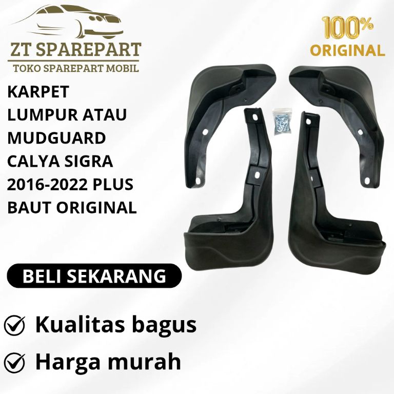 KARPET LUMPUR ATAU MUDGUARD CALYA SIGRA 216222 PLUS BAUT ORIGINAL KODE V1F2