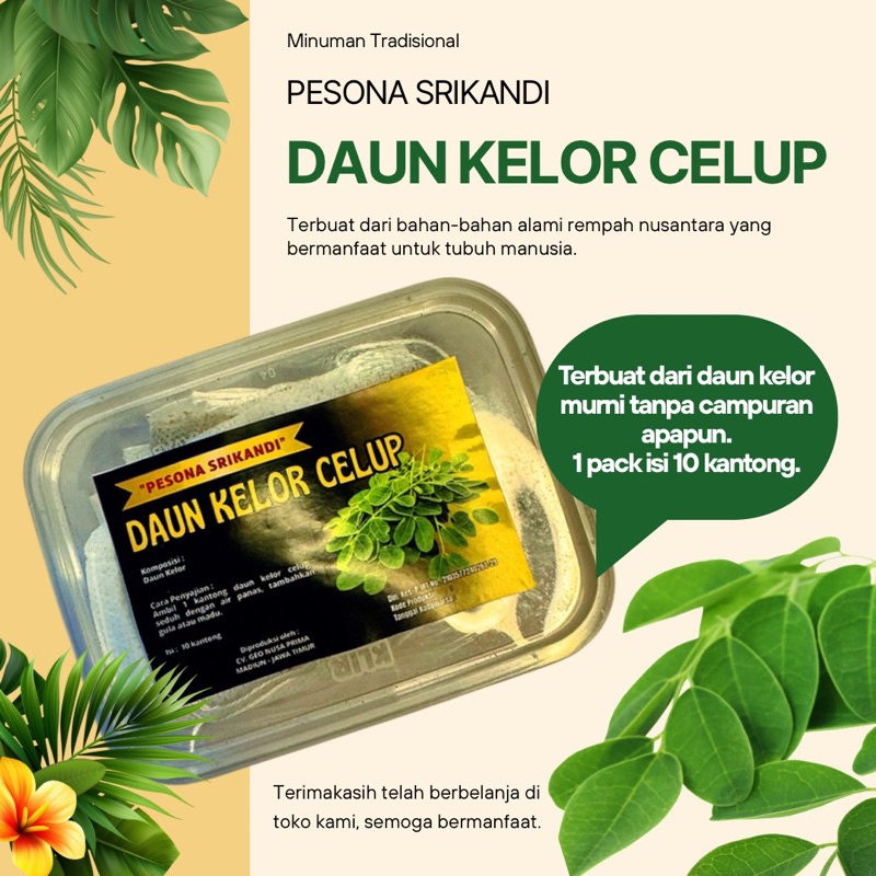 

Teh Kelor / Teh Daun Kelor / Teh Kelor Celup / Teh Daun Kelor Celup