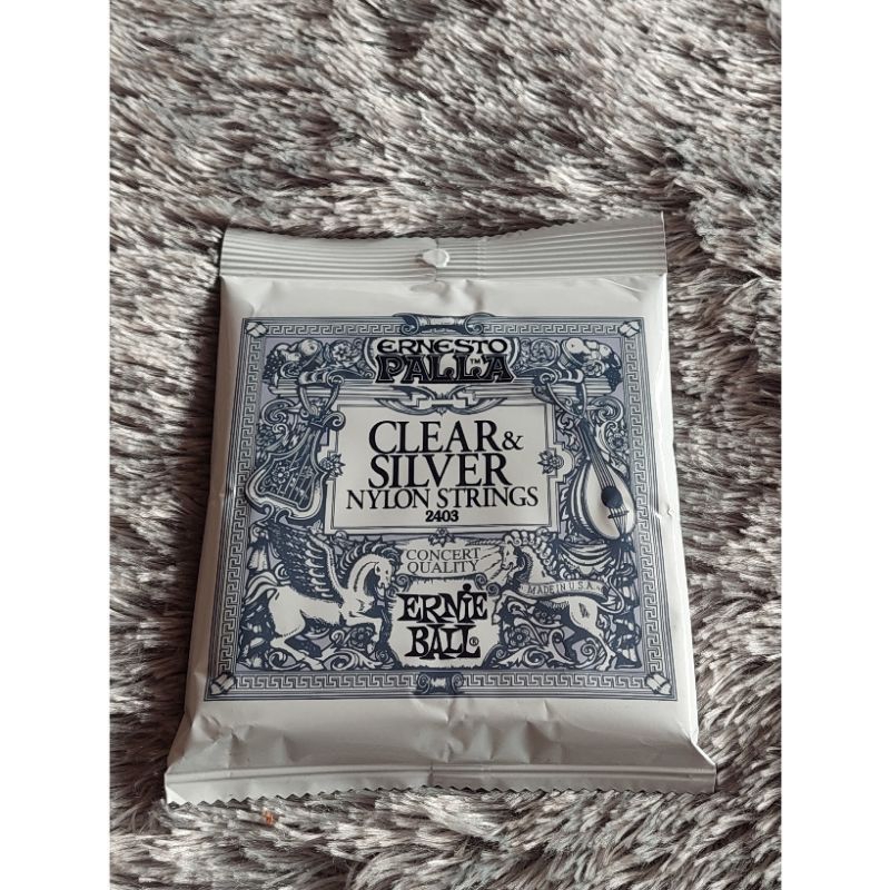 Senar Gitar Ernie Ball Clear Nylon - Senar Gitar Klasik Nilon Ernie Ball