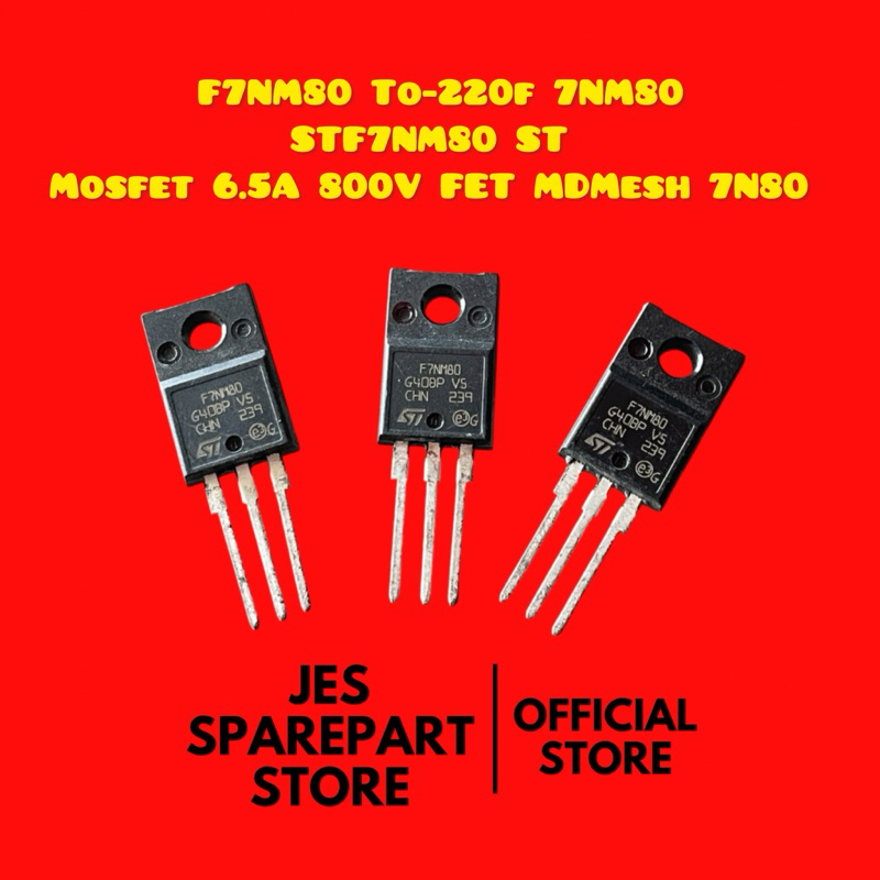 F7NM80 To-220f 7NM80 STF7NM80 ST Mosfet 6.5A 800V FET MDMesh 7N80
