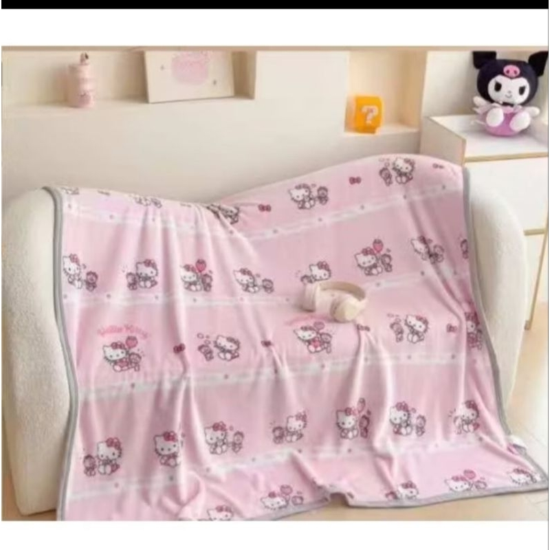 Selimut hello kitty pink selimut karakter hello kitty lucu