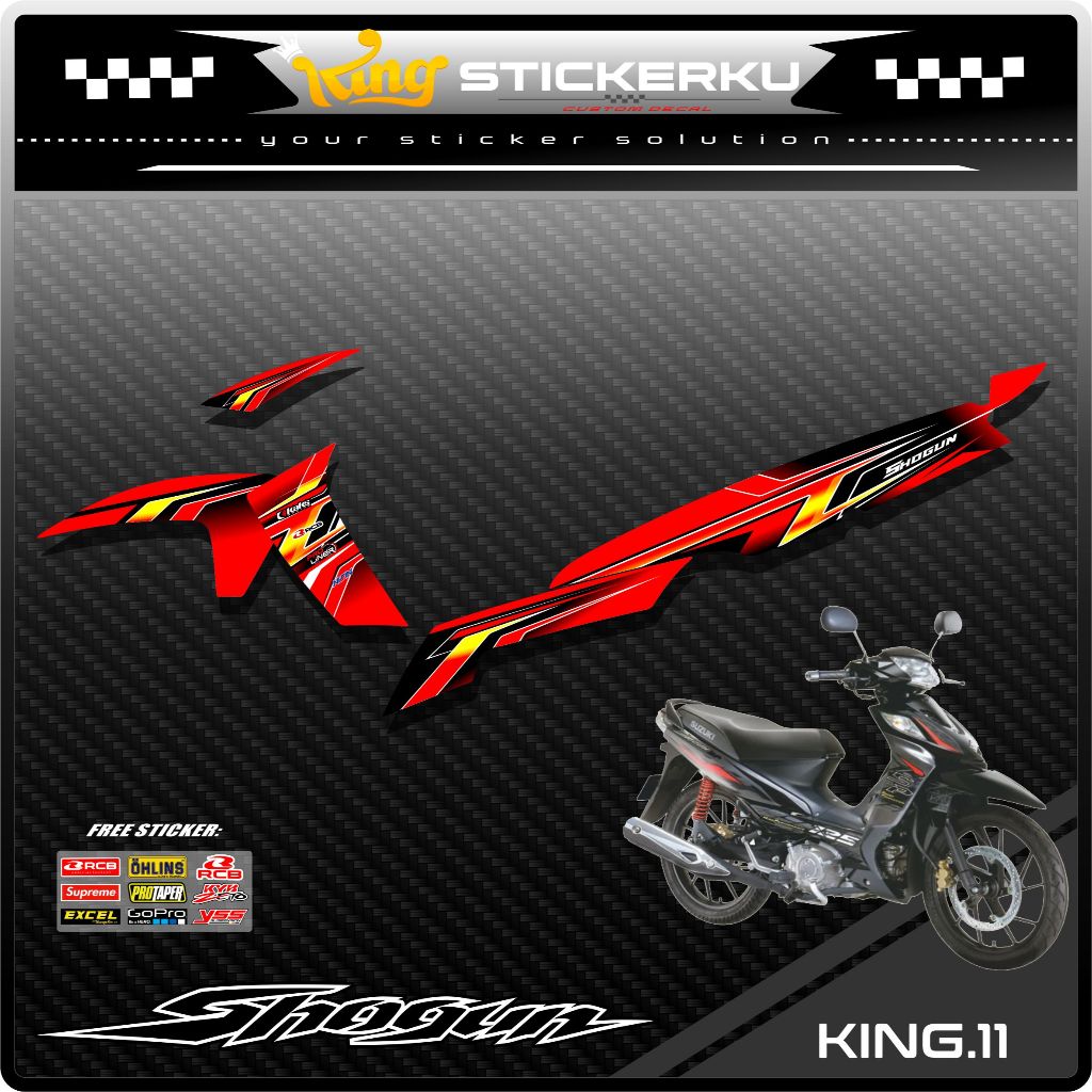 Sticker Striping Variasi Suzuki Shogun SP 125 Robot - Stiker Striping Motor Shogun SP 125. KS.011