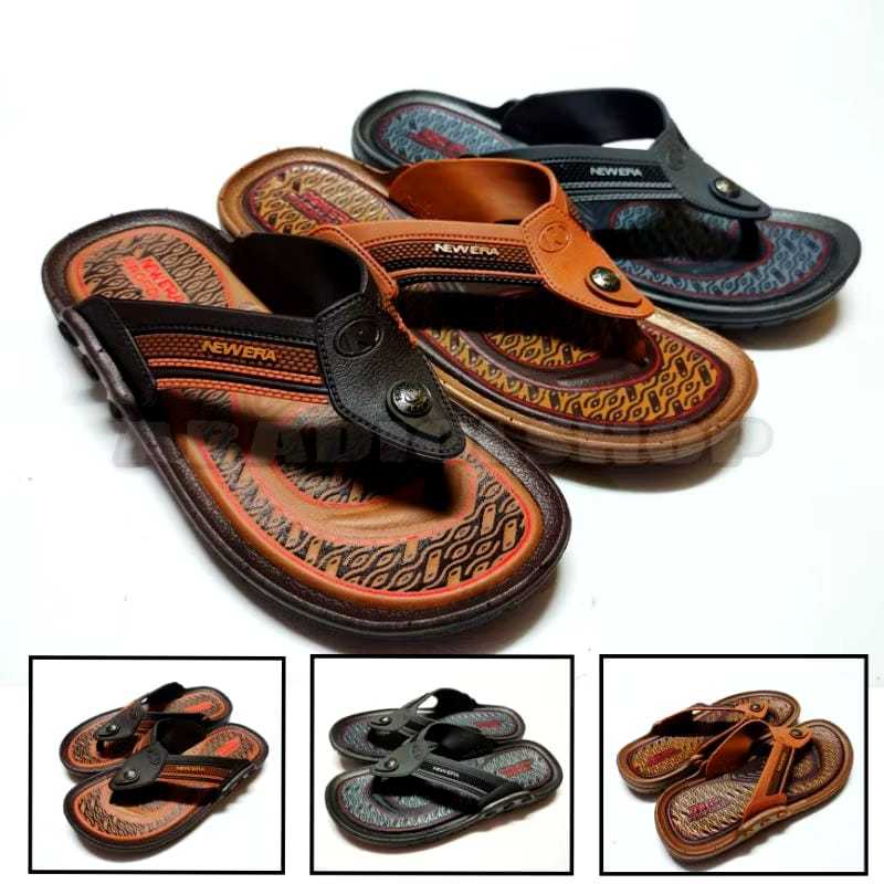 NEW ERA - SANDAL JEPIT PRIA NEW ERA MOTIF BATIK / SANDAL NEW ERA TERLARIS / SANDAL PRIA DEWASA / SAN