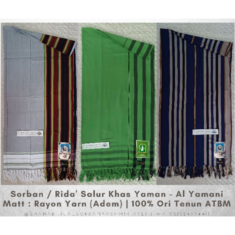 Sorban Rida Tenun Al Yamani  Jual Sorban Tenun Asli  Sorban Habib KODE H4G7