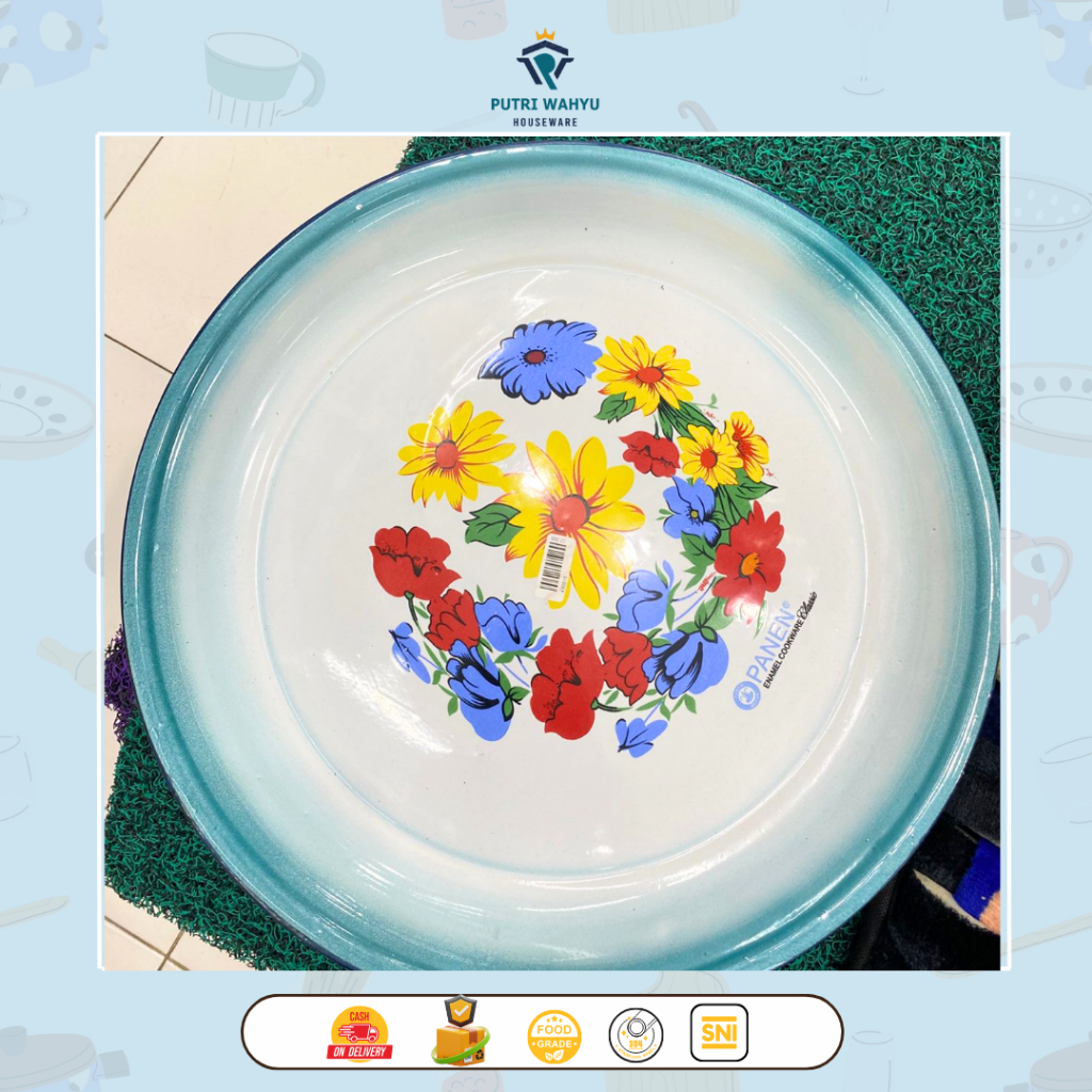 Talam Stainless 30 cm Panen – Nampan Dapur Serbaguna Anti Karat// Talam Panen 40cm – Nampan Stainles