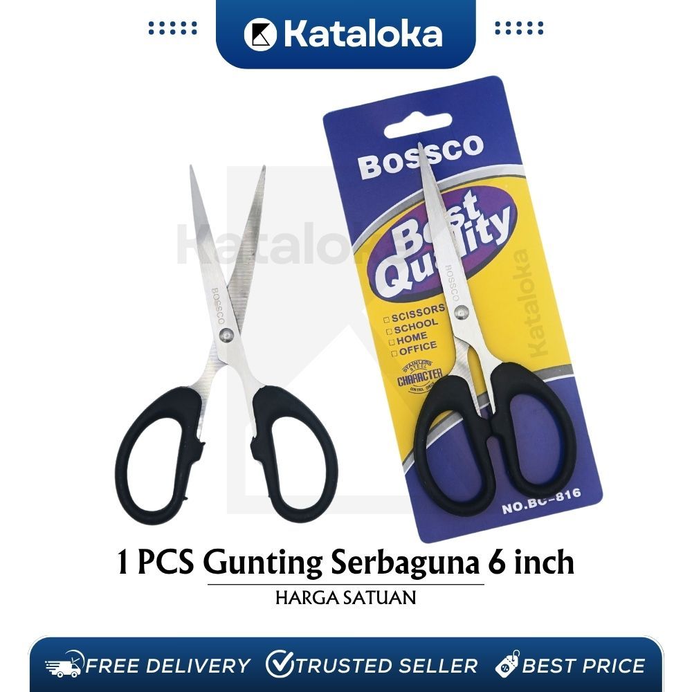 

(1 PCs)Gunting Scissors BOSSCO (6 Inch-8 Inch) BC-816~818