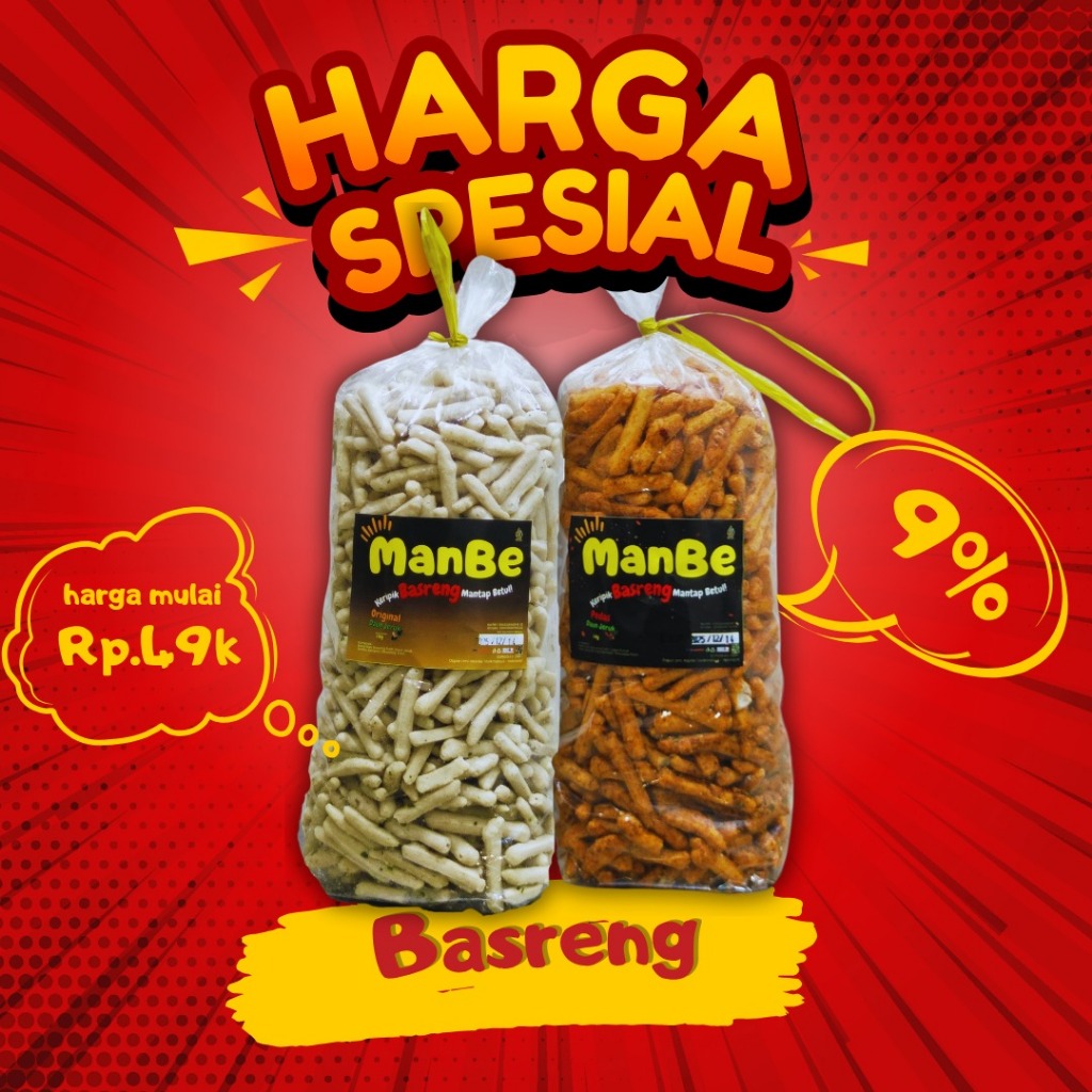 

NgemlYuk - 1KG Basreng Pedas Daun Jeruk - Renyah dan Gurih untuk Ngemil by MANBE