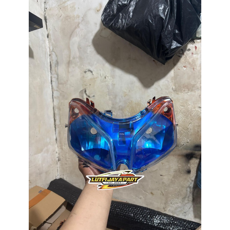 CUSTOM reflektor Vario karbu 110 old biru oren kualitas Top