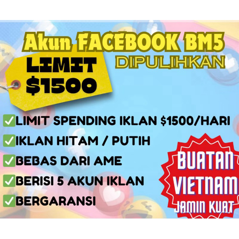 Akun BM5 limit $250 / limit $1500 / no limit telah dipulihkan