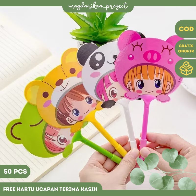 KIPAS KARTUN / SOUVENIR KEKINIAN MURAH UNIK / SOUVENIR PERNIKAHAN WEDDING ULANG TAHUN WISUDA AQIQAH 