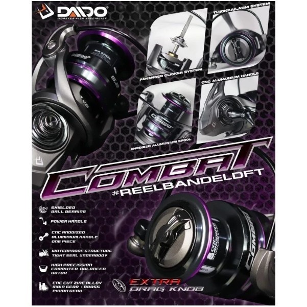 Reel Pancing Daido Combat 3000 tersedia combat 1000 - 4000