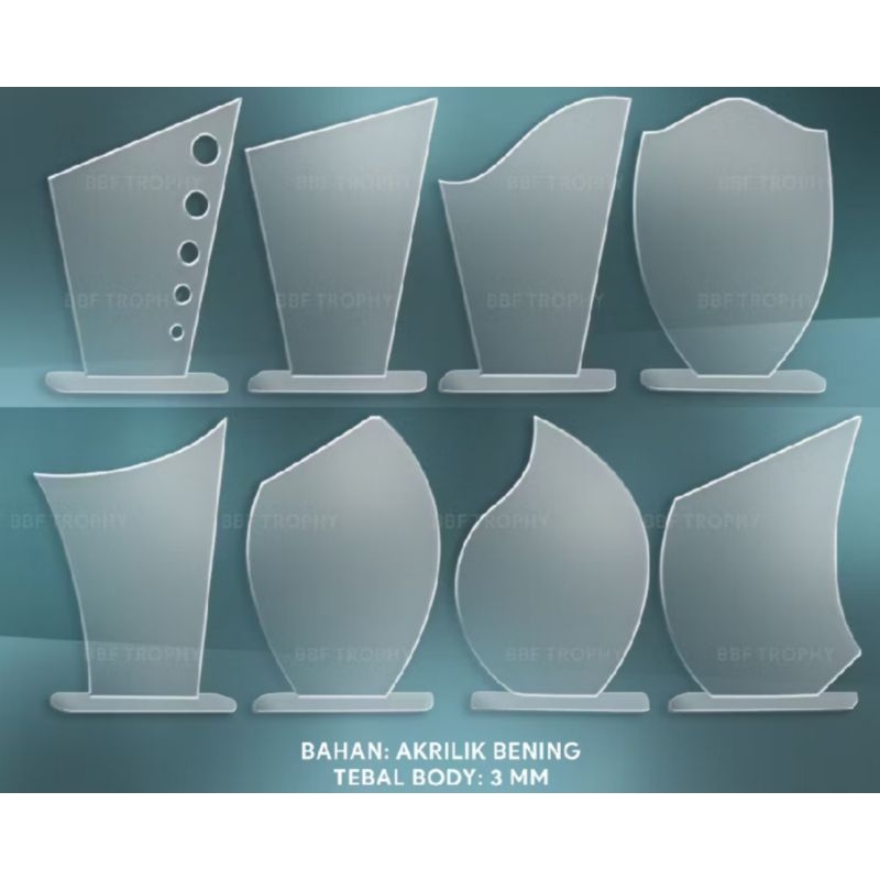 plakat akrilik bahan vandel kosongan