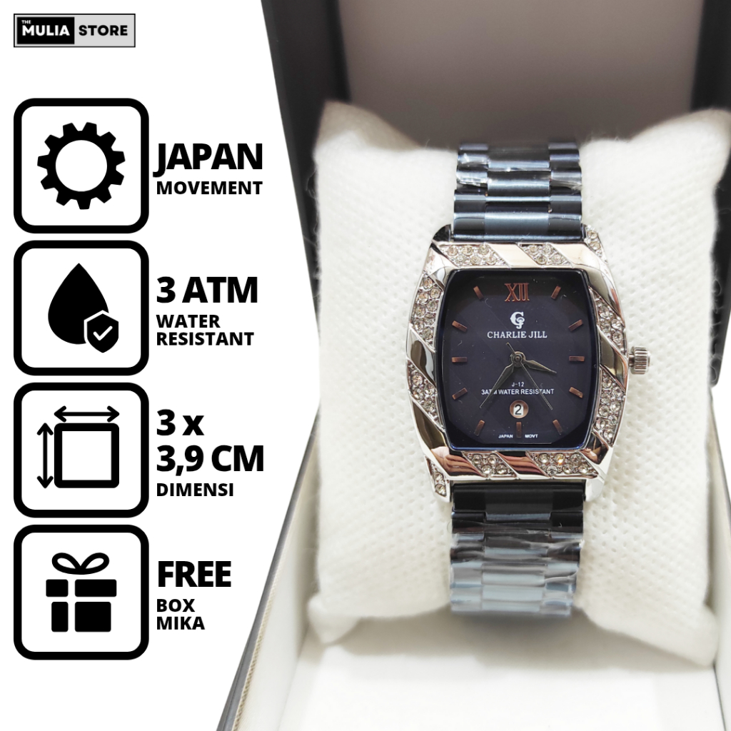 CHARLIE JILL Jam Tangan Wanita Charlie Jill J12 0837 L Tanggal Analog