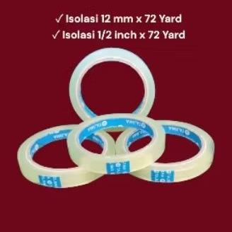 

Isolasi Bening 1/2 inch x 72 Yard / isolasip 12 mm x 72 Yard