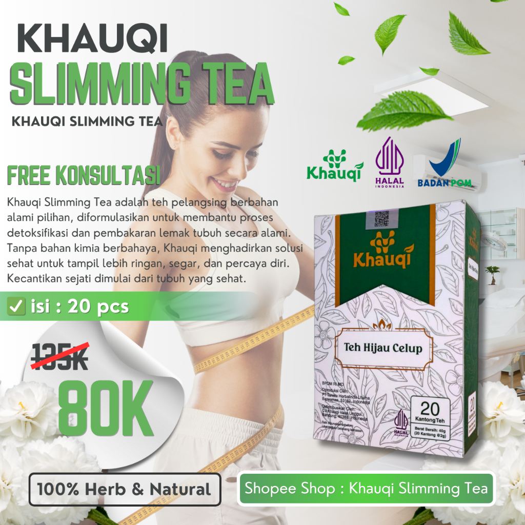 

Teh Celup Khauqi Slimming tea | Minuman Teh celup Rempah | Teh Diet Detox | Pelangsing Herbal | Imunitas | BPOM & HALAL MUI