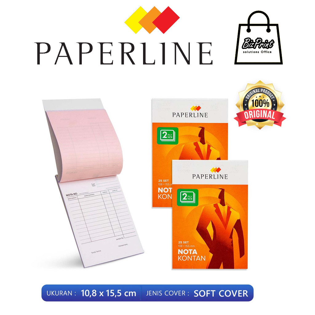 

1 Pack Isi 10 BUKU Paperline Nota Kontan 1,2,3 PLY ORIGINAL Paperline