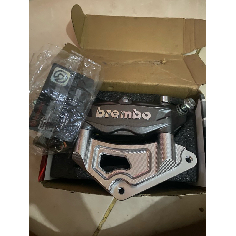 brembo 4 piston set breket gl megapro tiger