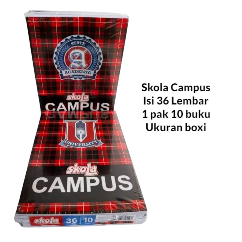 

BUKU Tulis Boxy Skola CAMPUS 36 LEMBAR 1PACK ISI 10 BUKU