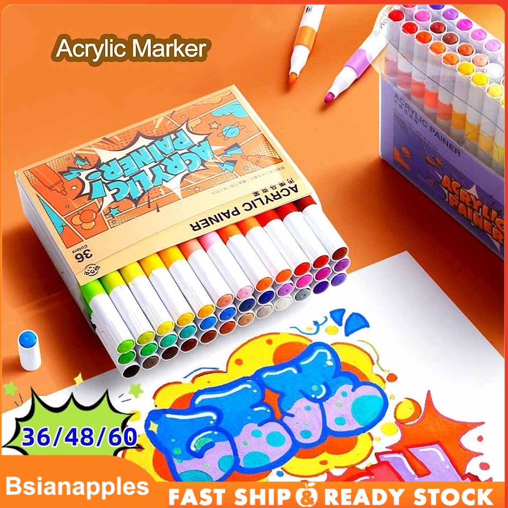 

KODE T95D 8 Warna Pen Akrilik Marker Warna Cepat Kering Tahan Air Spidol Acrylic Painter Acrylic Marker Set
