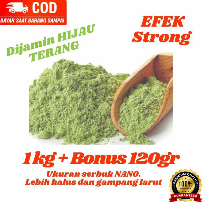 

bubuk hijau terang SG 1 kg bonus 120 gram
