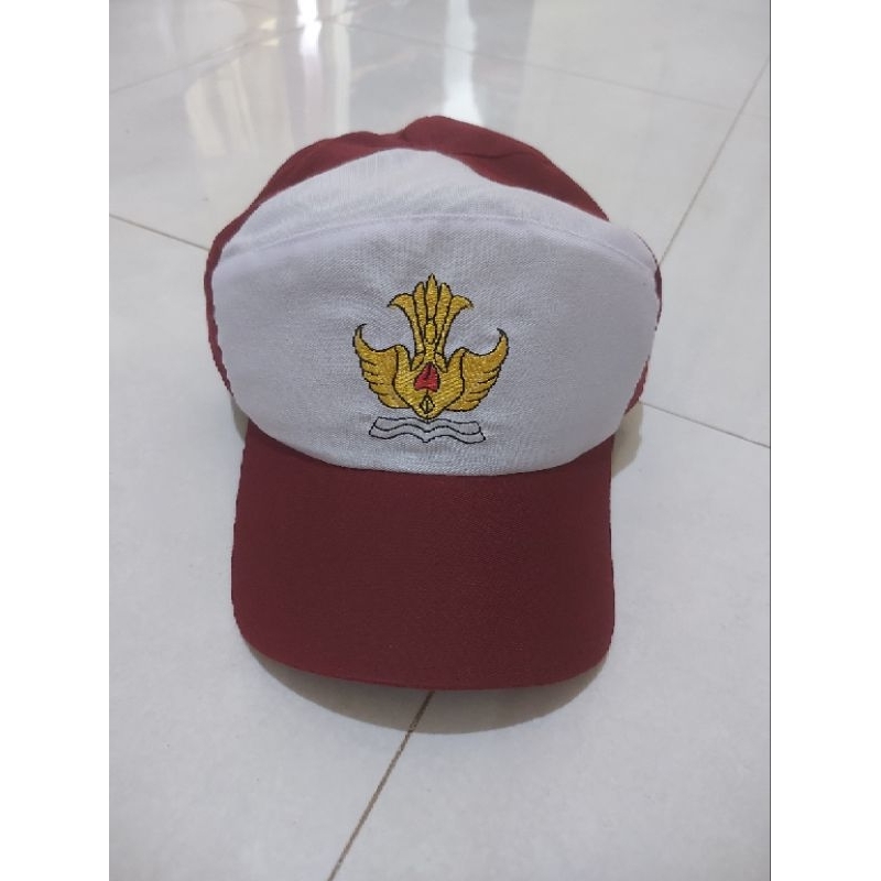 Topi Sekolah SD Topi Merah Putih Famatex Premium