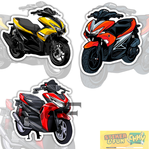 

Stiker Sticker Pack Vinyl Laminasi YAMAHA AEROX 3 Pcs