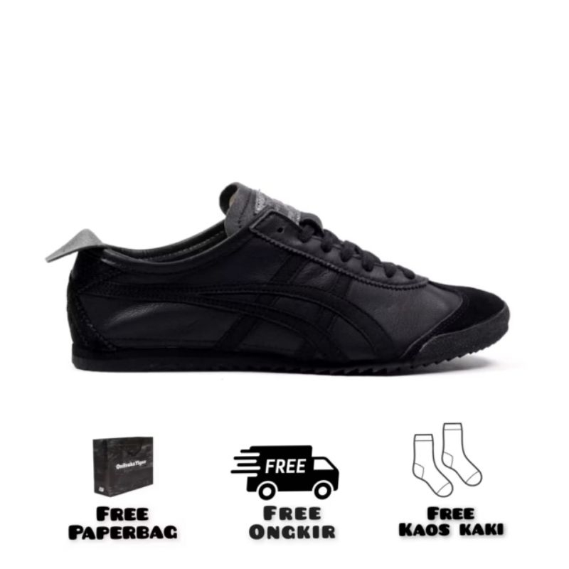 Sepatu Onitsuka Tiger Mexico 66 Nippon Made Full Black ORIGINAL