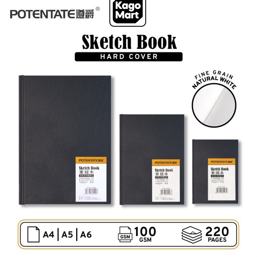 

KODE S57I Potentate Sketchbook Hard Cover A6 A5 A4 Buku Sketsa