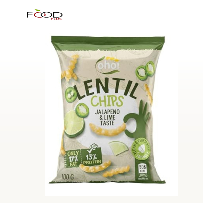 

Oho! Lentil Chips Jalapeno & Lime Taste 100 gram