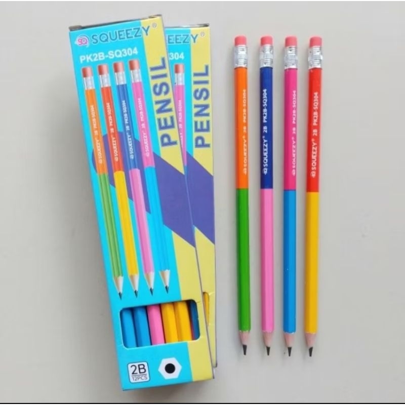 

PENSIL KAYU SQUEEZY PK2B--SQ304 1 PACK/12 PCS.